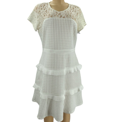 Kensie White Lace Pre-Owned Ladies Dress - Size 14 - Margaret’s Fine Consignment