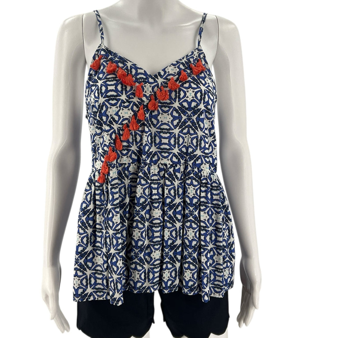 THML White/Multi Print Pre-Owned Ladies Top - Size Medium - Margaret’s Fine Consignment