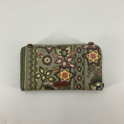 Sakroots Artist Circle Olive Spirit Desert Wallet Wristlet | Boho Floral Clutch