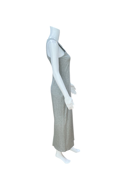 Athleta Gray Ribbed Sleeveless Tank Midi Dress Size Small - ONLINE ONLY