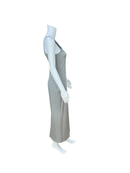Athleta Gray Ribbed Sleeveless Tank Midi Dress Size Small - ONLINE ONLY