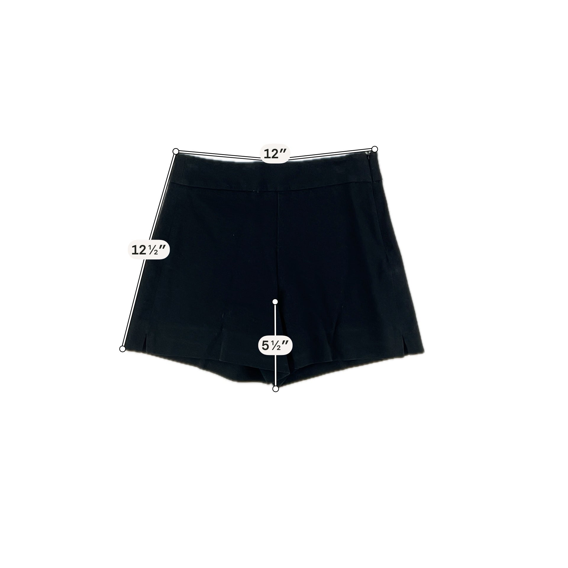 Gap Black High-Waisted, Side-Zip, Skort, Tailored, Minimalist, Preppy Size 2 Black Solid Shorts - Size 2