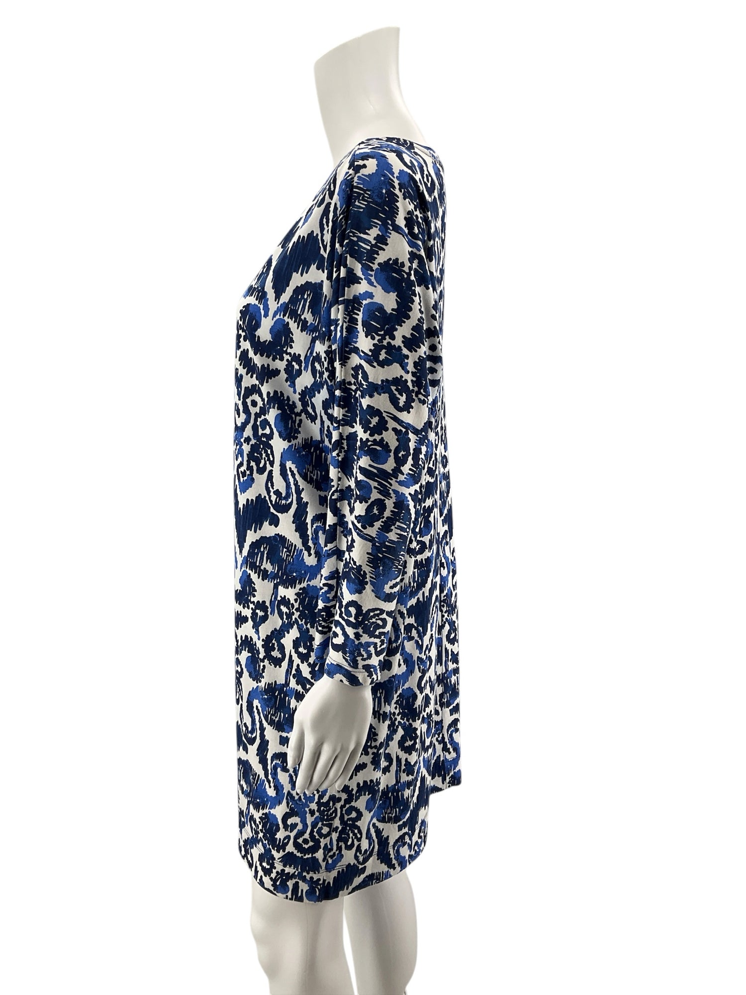 Lilly Pulitzer Size L white/blue Print Pre-Owned Ladies Dress