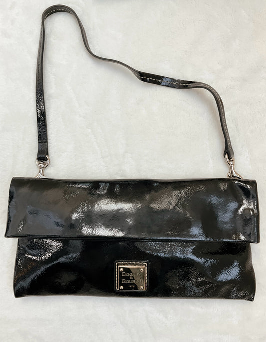 Dooney & Bourke Black patent Clutch