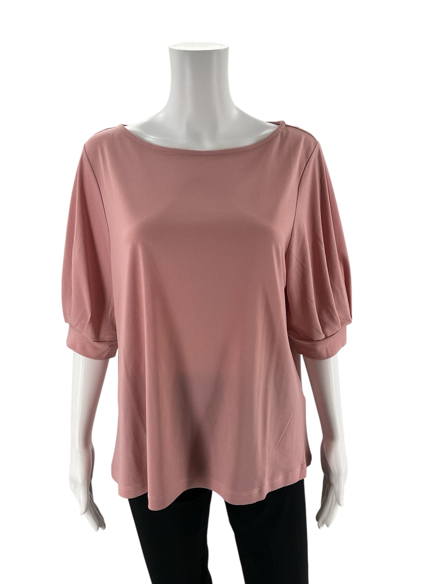 H&amp;M mauve pre-owned ladies top in size large, featuring a casual minimalist design, perfect for a versatile wardrobe.