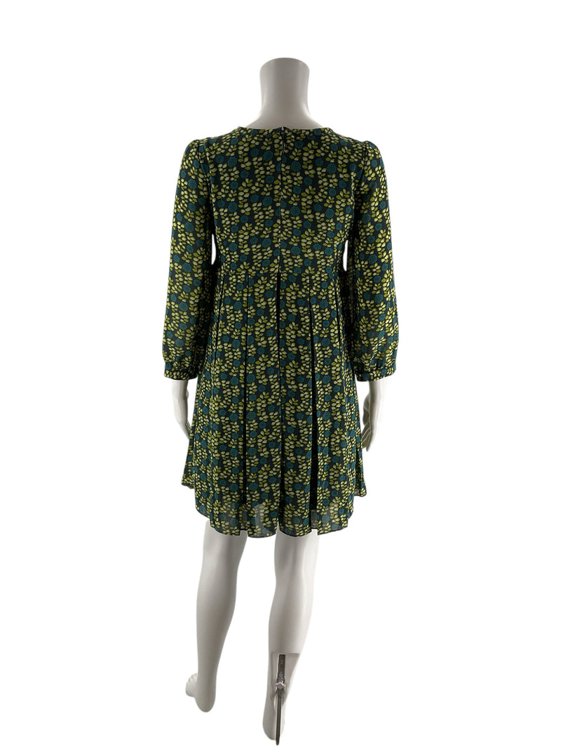 Fossil Navy/Green Floral Pre-Owned Ladies Dress - Size Small