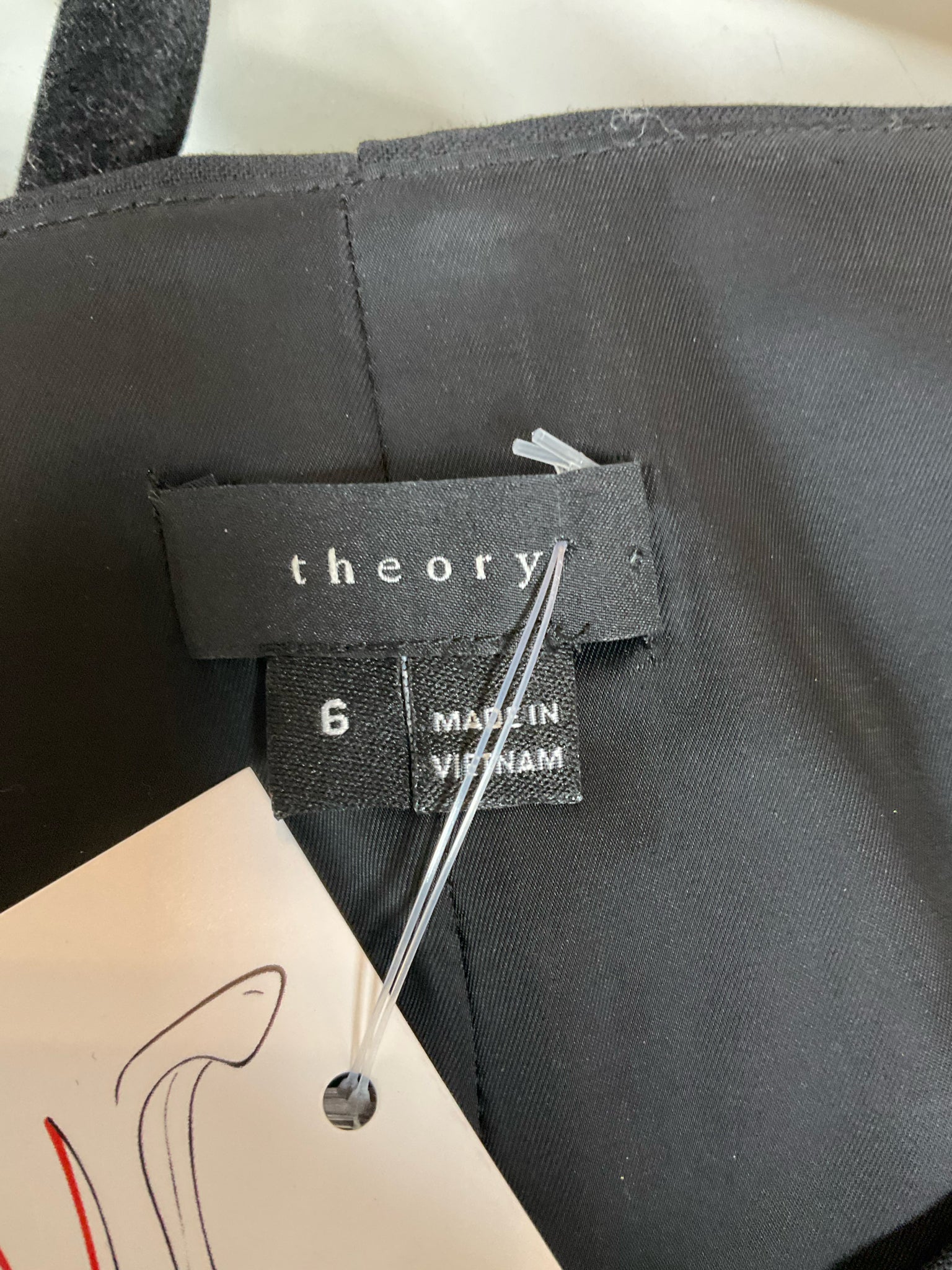 Theory Black Fit and Flare Black Virgin Wool Front Zip Fit &amp; Flare Dress Size 6 - Size 6