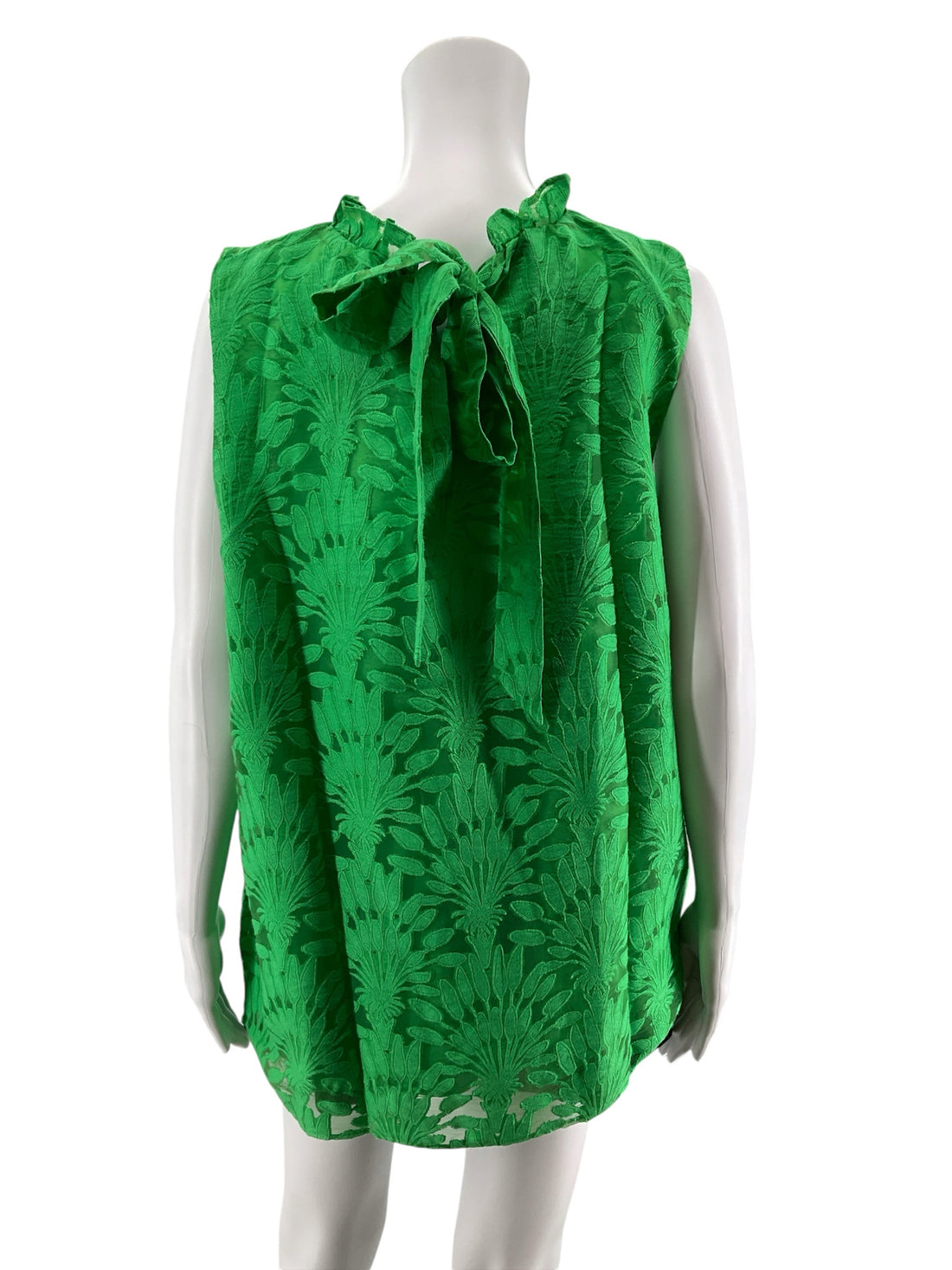Lilly Pulitzer Karmen Cami Top Kelly Green Botanical Jacquard Size 14 NWT
