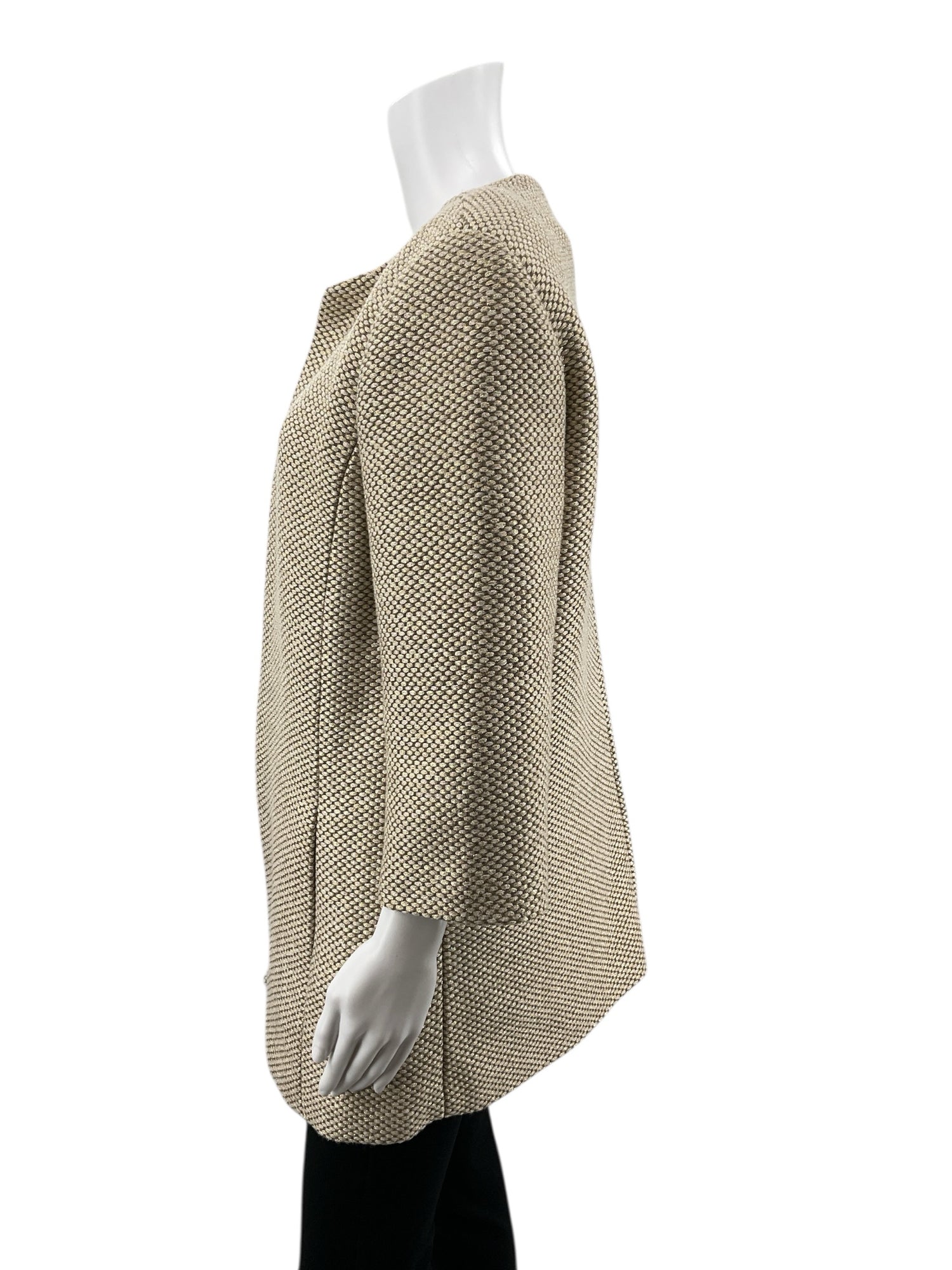 Mercer &amp; Madison Cream/Gold Solid Pre-Owned Ladies Jacket - Size Large - Margaret’s Fine Consignment