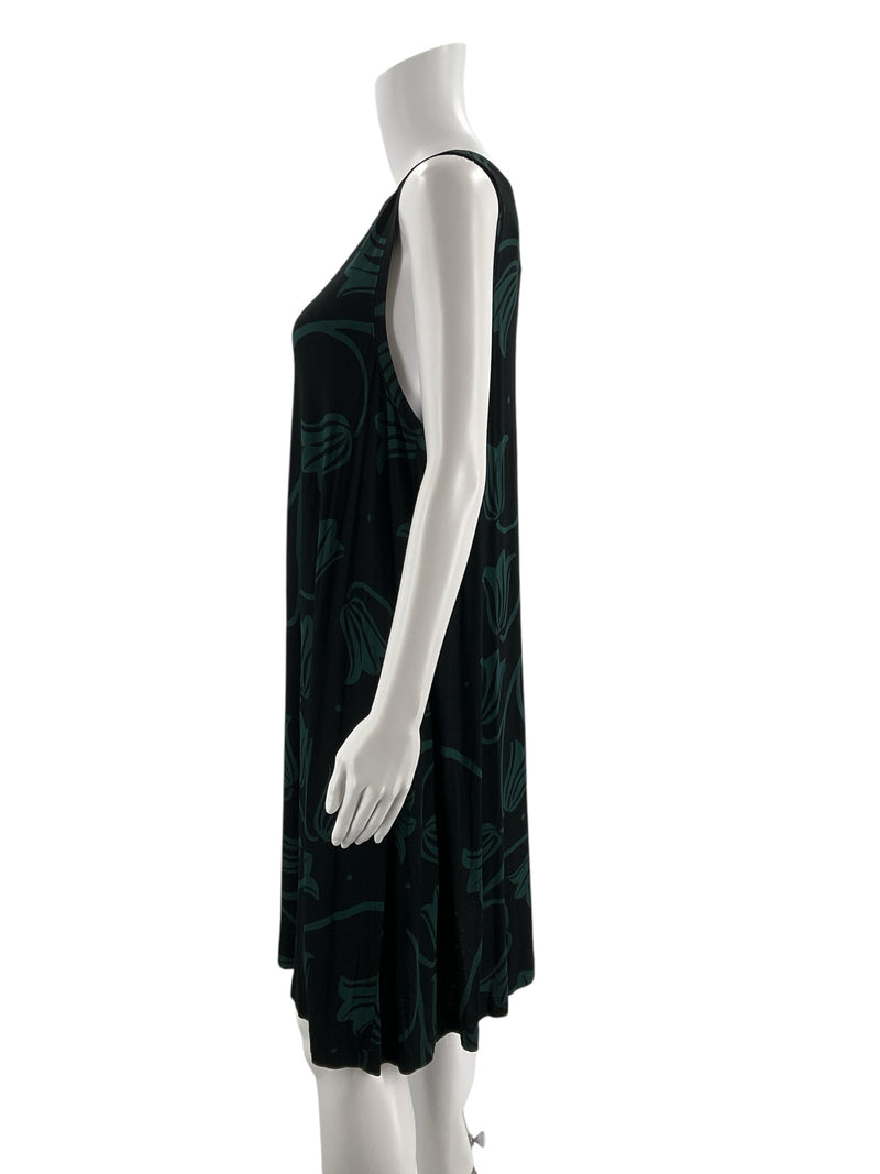 Ann Taylor Black/Green Pre-Owned Ladies Dress - Size Large