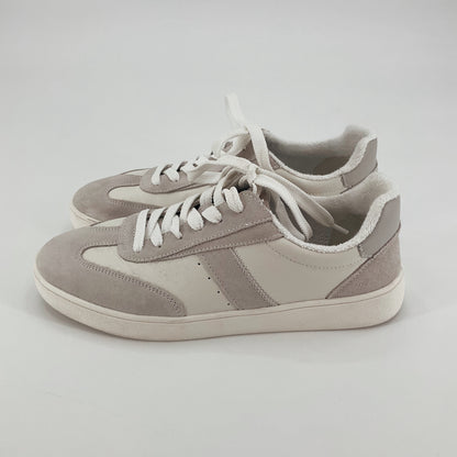 Chelsea &amp; Violet Club Suede Leather Sneakers White Gray Size 9.5