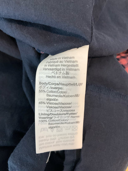 Madewell pink/navy Mini Lightspun Gingham Check Tiered Mini Dress Pink Navy Blue Size Small - Size S