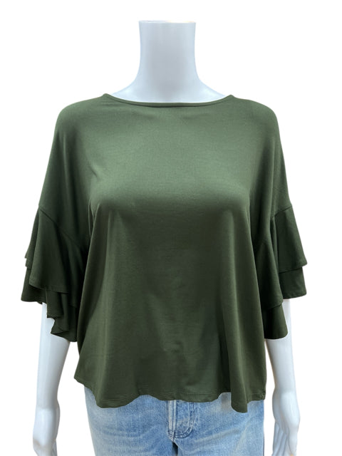 Gibson Moss Solid Casual Top Size Petite Small - front view