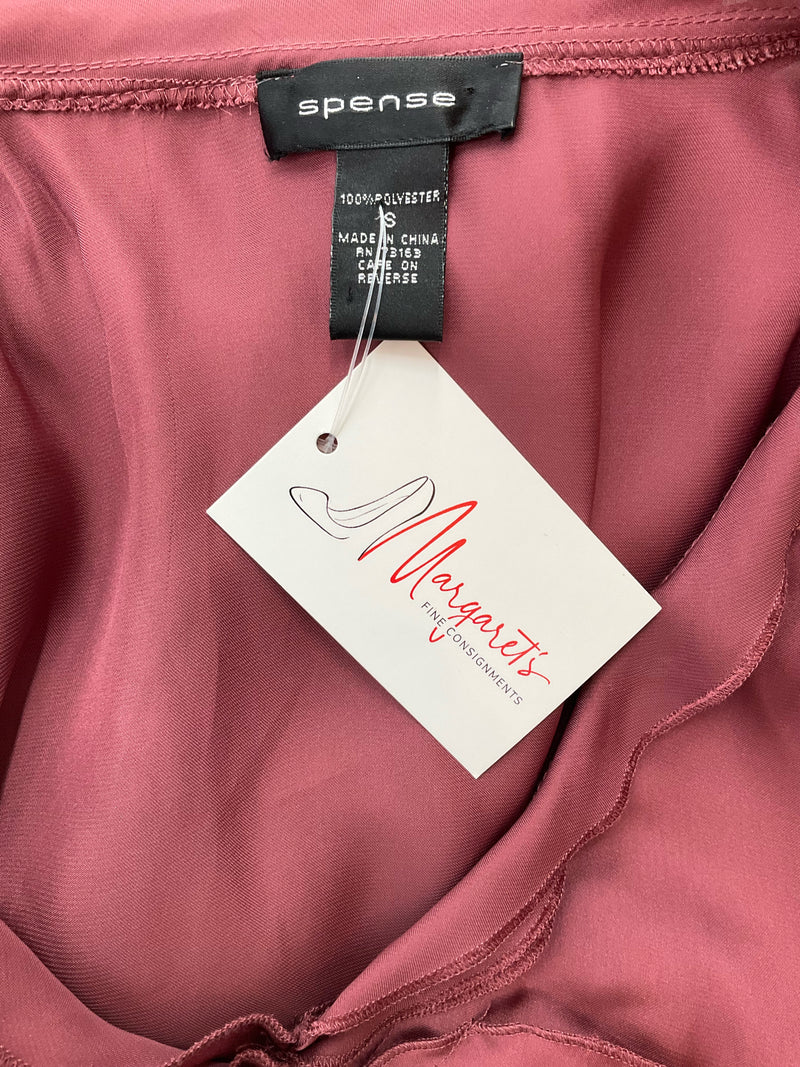 Spense Mauve Solid Pre-Owned Ladies Top - Size Small