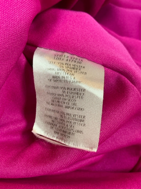 Xscape Fuchsia Ruffled Scuba Crepe Cocktail Dress Size 12