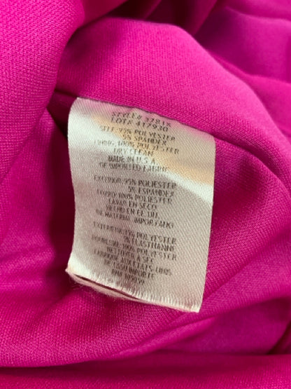 Xscape Fuchsia Ruffled Scuba Crepe Cocktail Dress Size 12