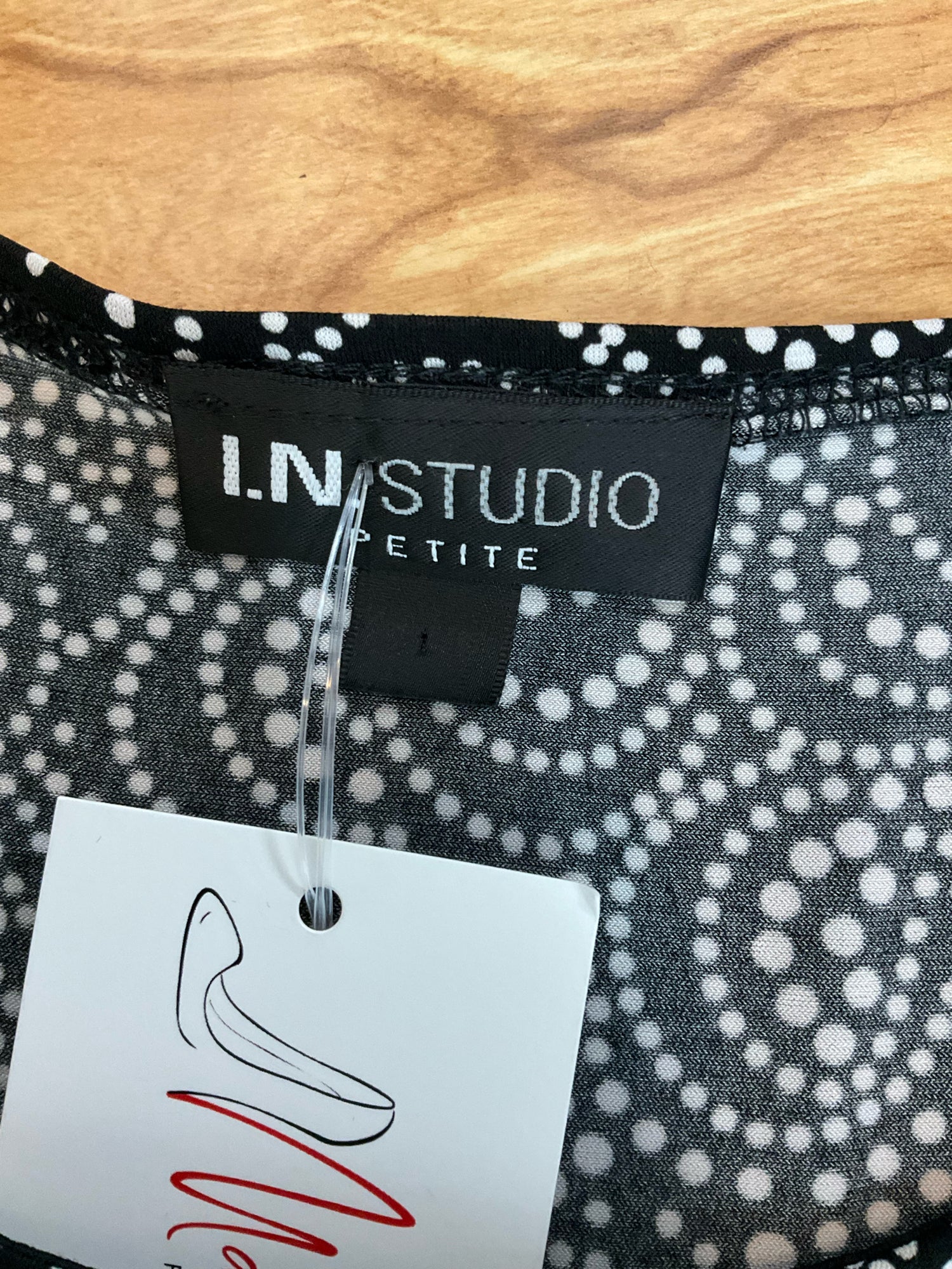 I.N. Studio Petite Swirl &amp; Dot A-Line Dress Size 8P