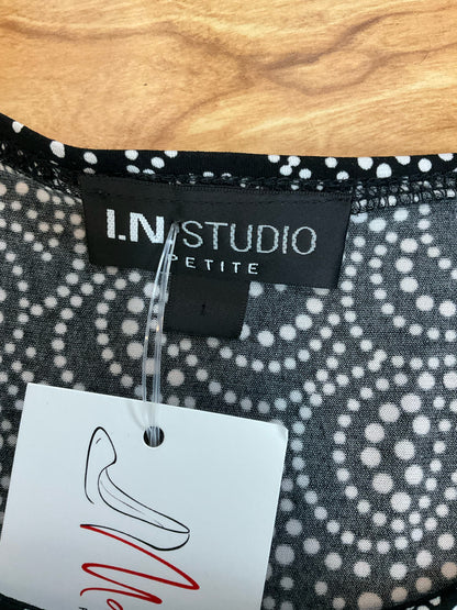 I.N. Studio Petite Swirl &amp; Dot A-Line Dress Size 8P