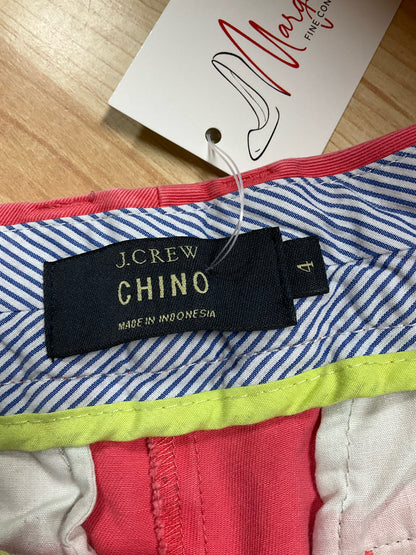 J.Crew 4" Chino Shorts Coral Pink Size 4 - ONLINE ONLY