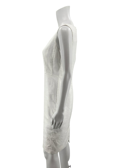 Ann Taylor White Linen Blend Sheath Dress Petite Size 4P - ONLINE ONLY