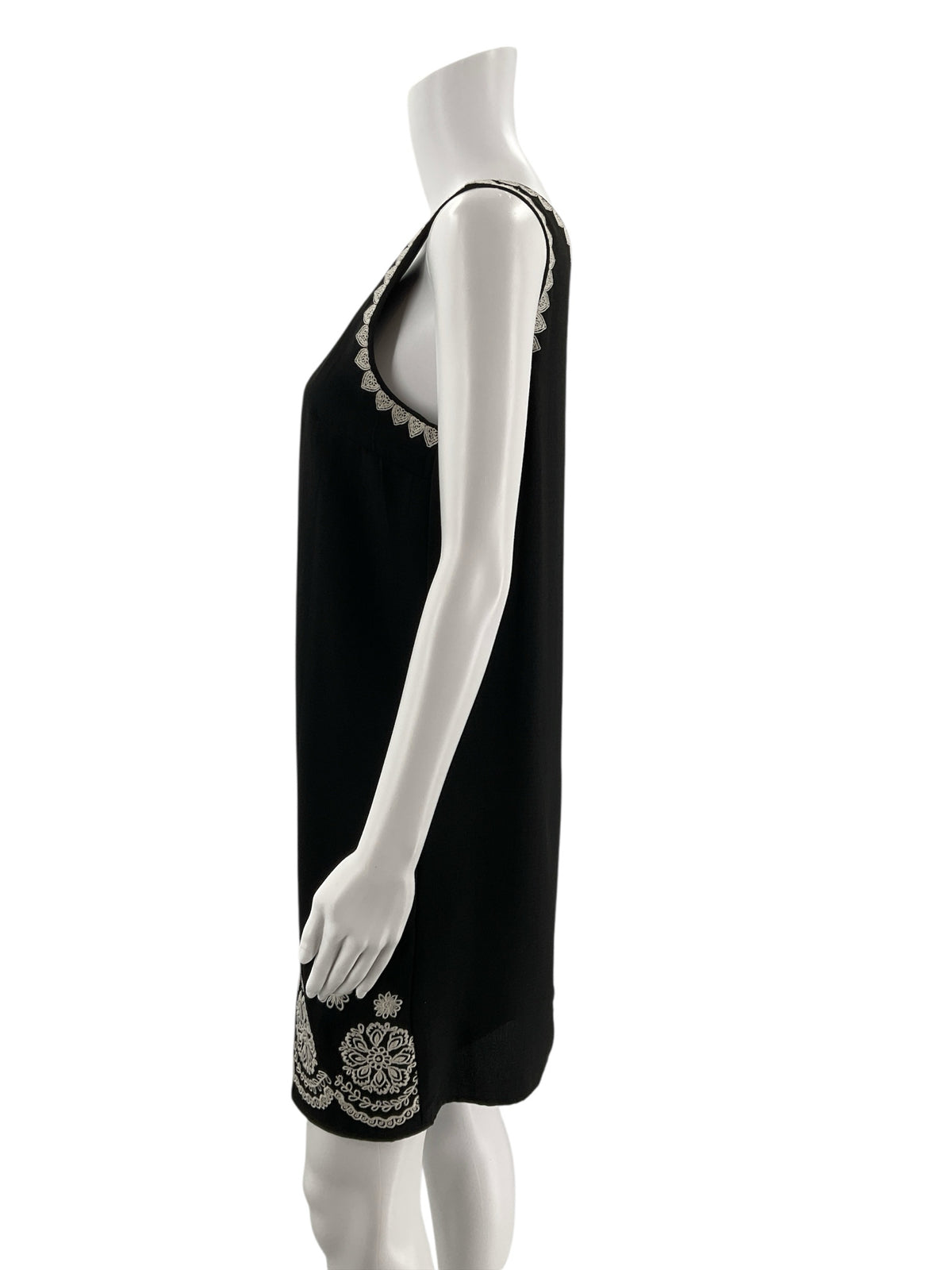 THML Black/Cream Embroidered Pre-Owned Ladies Dress - Size Small - ONLINE ONLY
