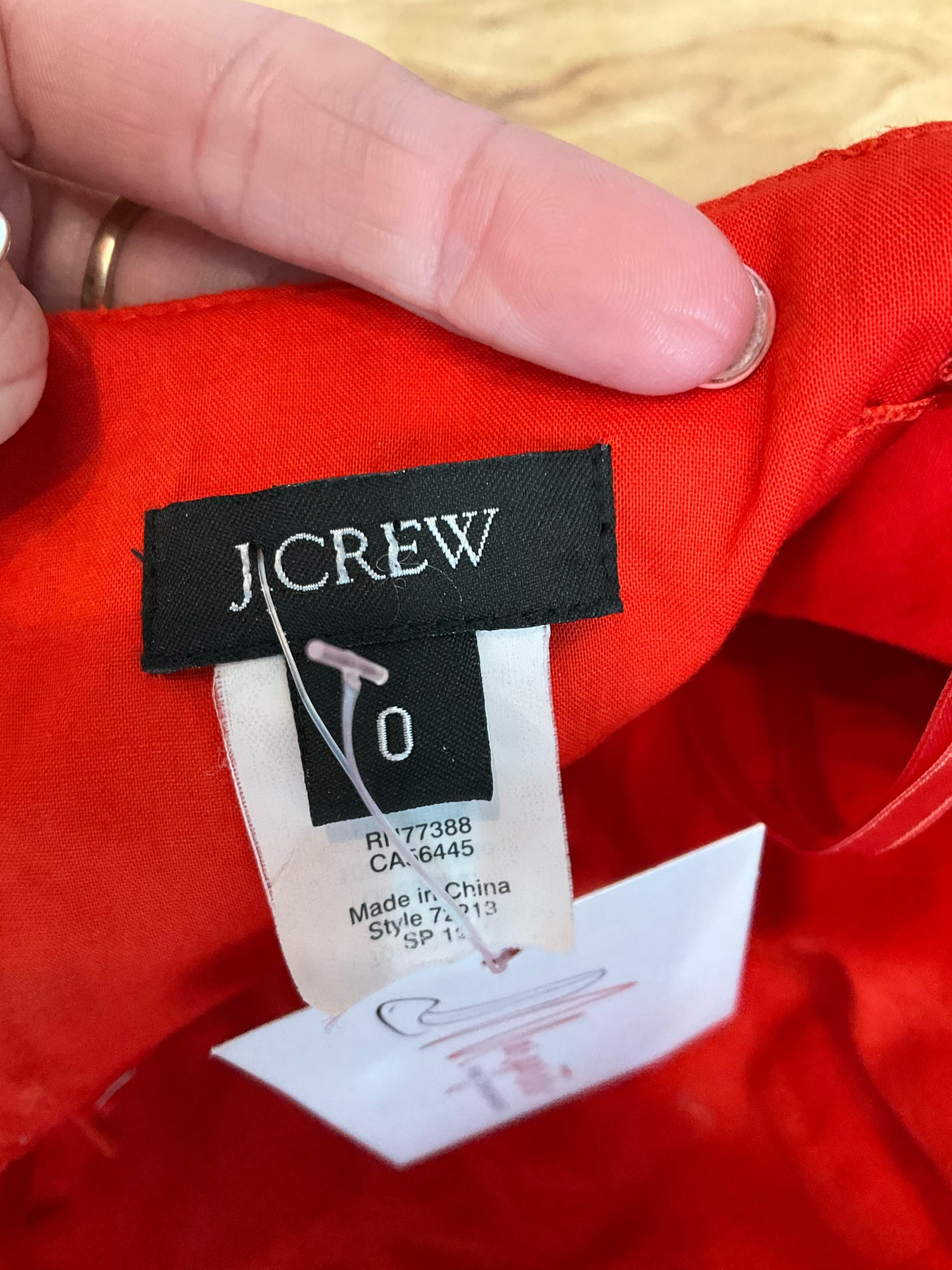 J.Crew Strapless Cotton-Silk Jacquard Mini Dress Red Purple Print Size 0