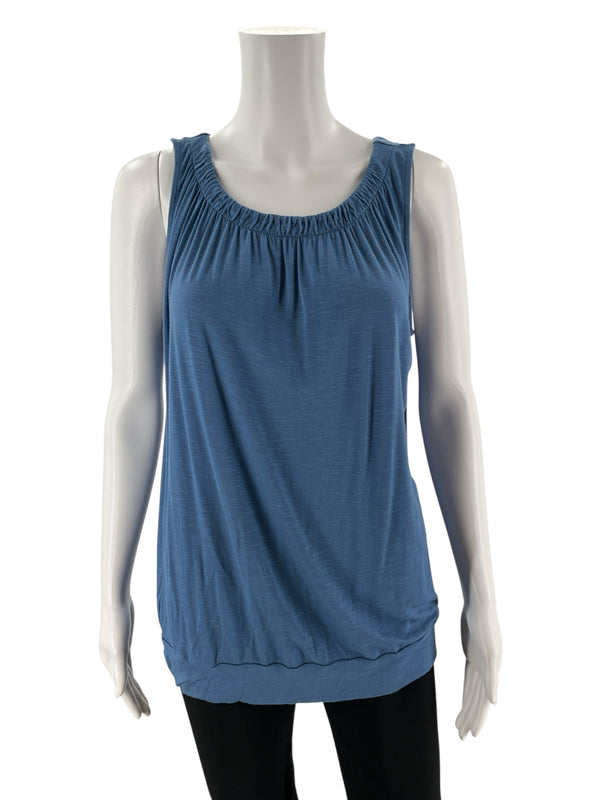 Loft Blue Solid Pre-Owned Ladies Top - Size Medium