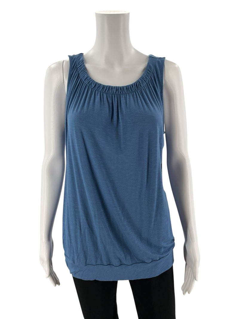 Loft Blue Solid Pre-Owned Ladies Top - Size Medium