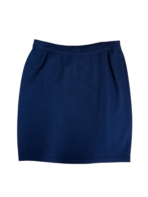 St. John Basics Santana Knit Pencil Skirt Navy Blue Size 14