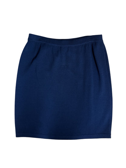 St. John Basics Santana Knit Pencil Skirt Navy Blue Size 14