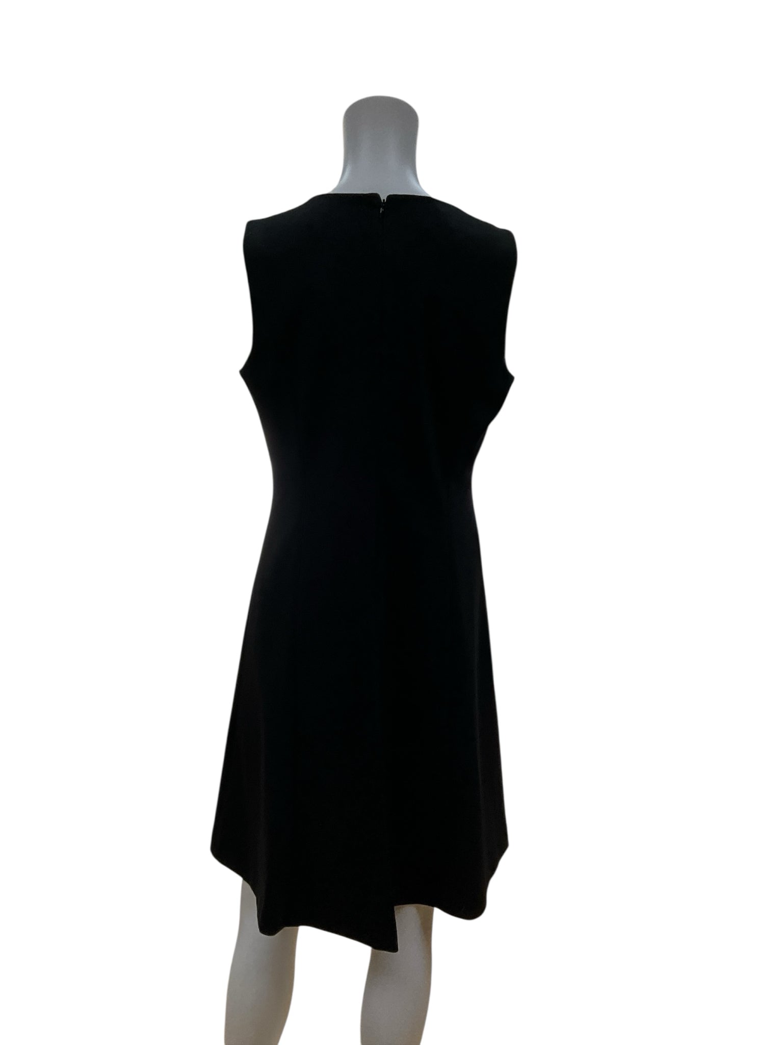 Alfani Black/Silver Shift Beaded Neckline Sleeveless Shift Dress Black Silver Size 6 - Size 6
