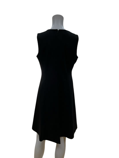 Alfani Black/Silver Shift Beaded Neckline Sleeveless Shift Dress Black Silver Size 6 - Size 6