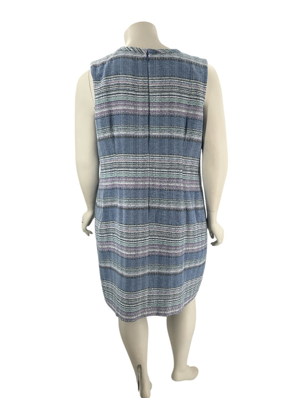 Talbots Blue Solid Pre-Owned Ladies Dress - Size 20W - Margaret’s Fine Consignment