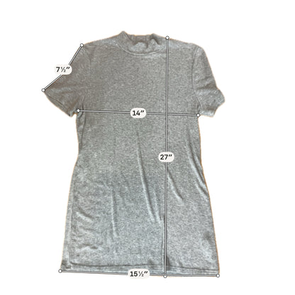 Pure + Good Anthropologie Ribbed Mock Neck Top Gray Size Large