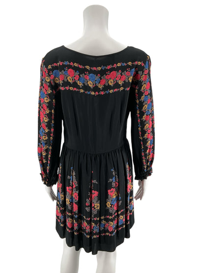 Free People Shake It Floral Tiered Mini Dress Tunic Size 8