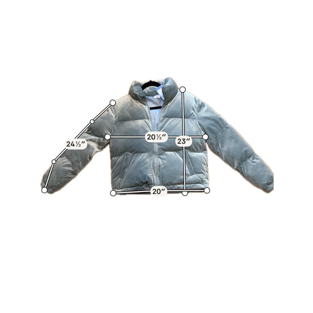 TCEC Aqua Velvet Puffer Jacket | Size Small