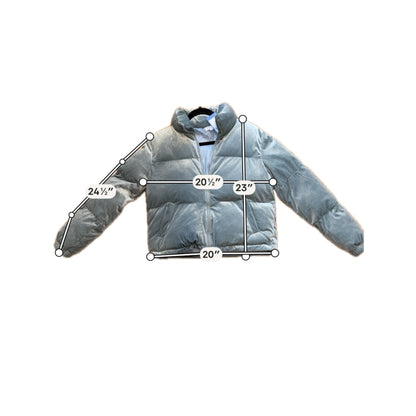 TCEC Aqua Velvet Puffer Jacket | Size Small