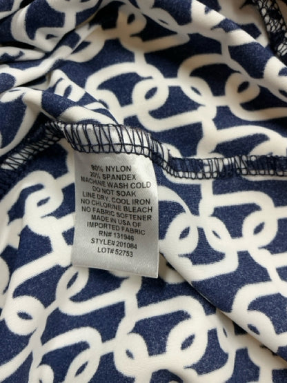 Jude Connally Geometric Chain Link Print Pull-On Pants Navy White Size XL - ONLINE ONLY