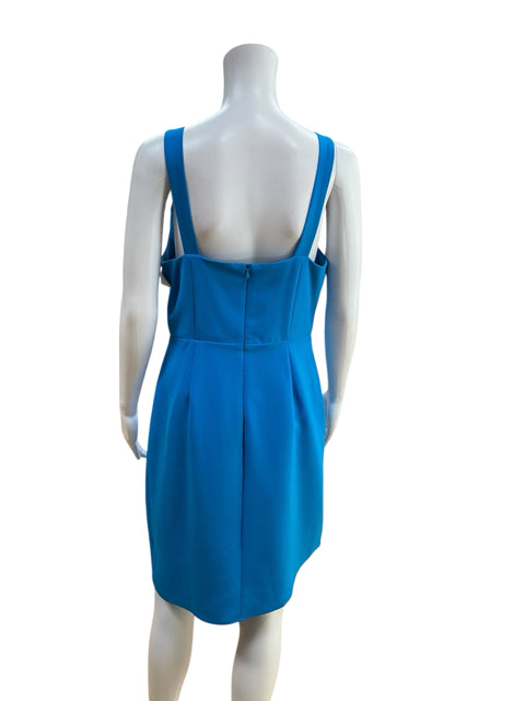 Adelyn Rae Cobalt Blue Asymmetrical V-Neck Sheath Dress Size Medium