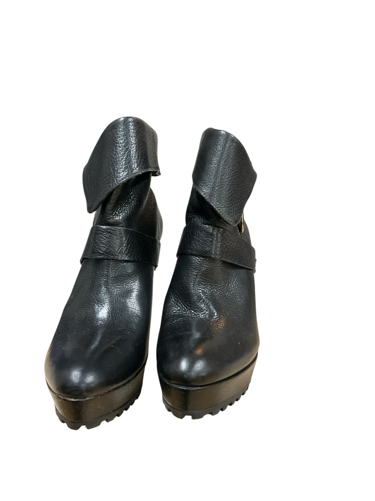 diane von furstenberg Shoe Size 8 Black Solid Pre-Owned Ladies booties