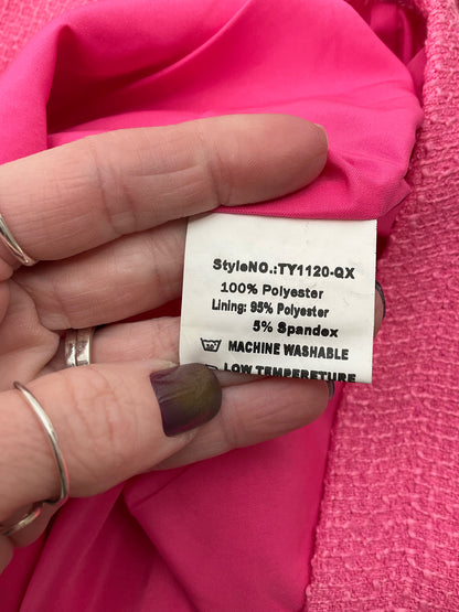 No Brand Pink Textured Pre-Owned Ladies Dress - Size Small