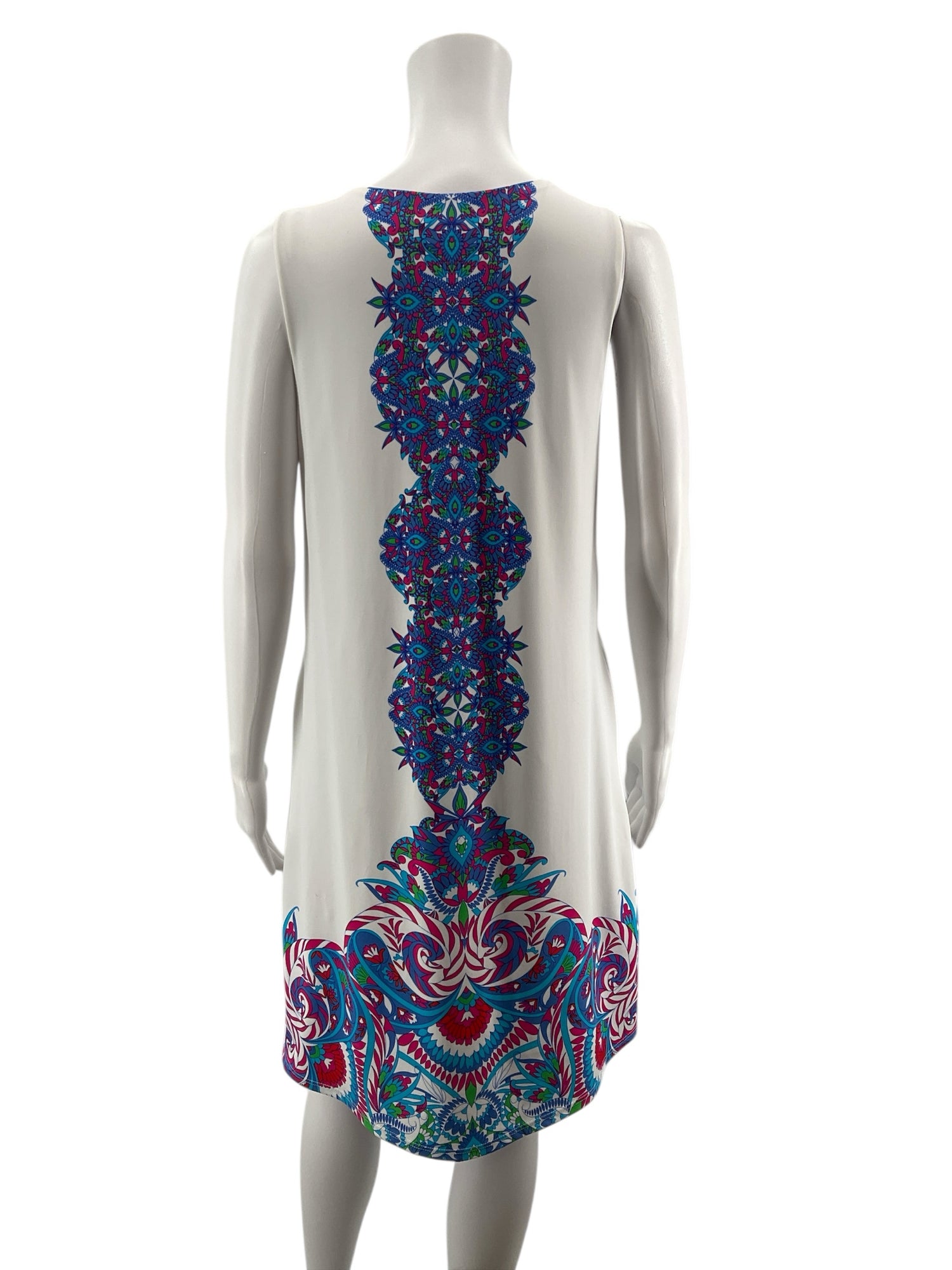 Jude Connally white/blue/pink Shift White/Blue/Pink Floral Pre-Owned Ladies Dress - Size Medium - Size M