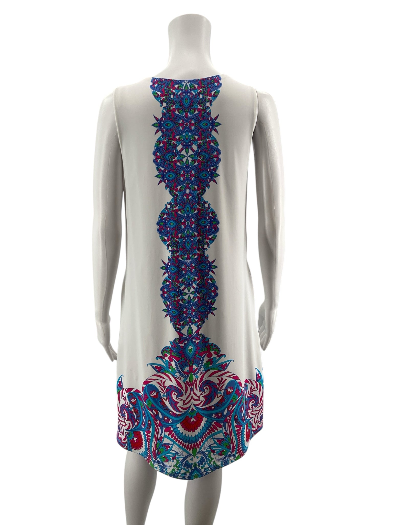 Jude Connally white/blue/pink Shift White/Blue/Pink Floral Pre-Owned Ladies Dress - Size Medium - Size M