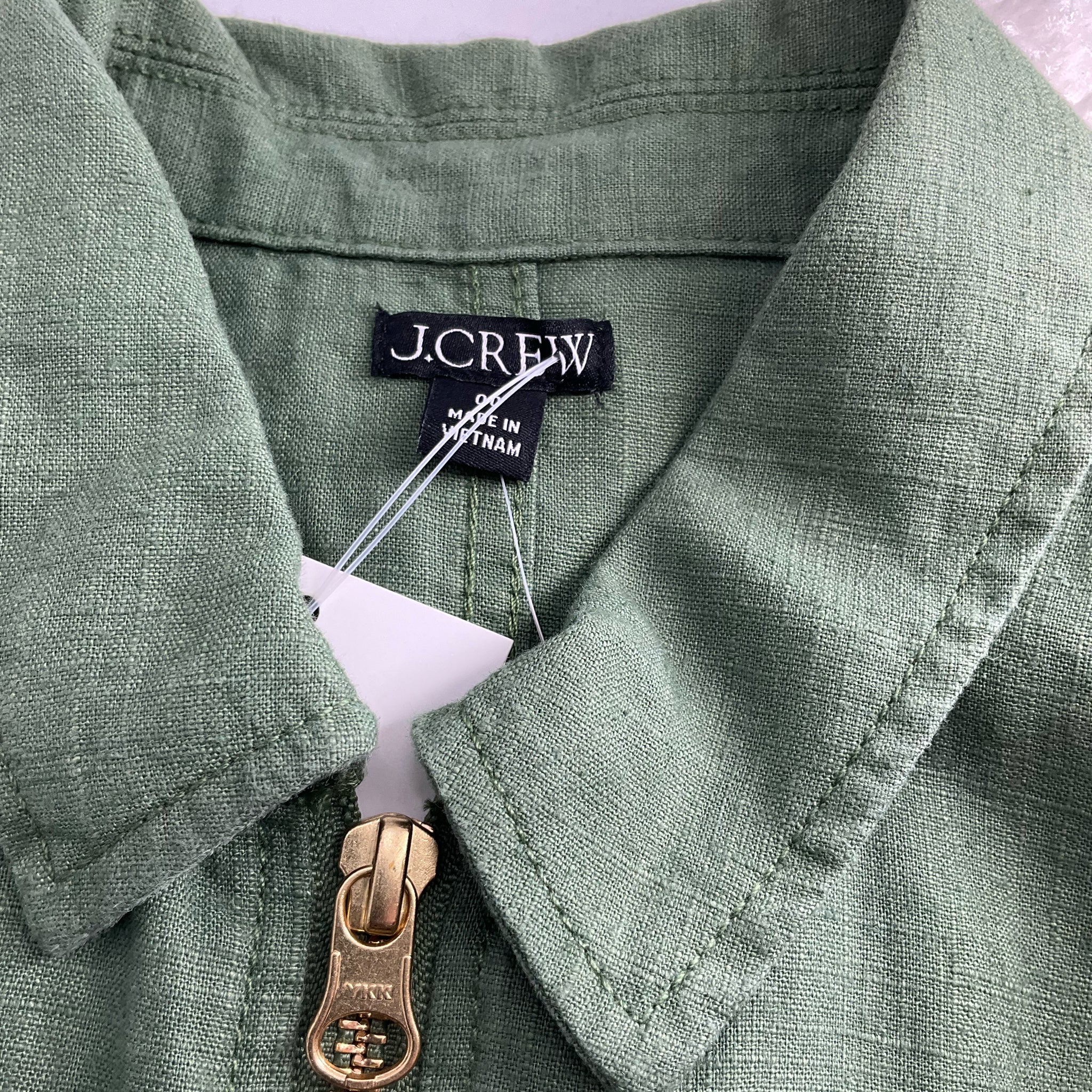 J Crew Olive Linen Dress - Size 00