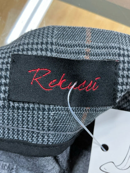 Rekucci Ease into Comfort Grey Glencheck Plaid Ankle Pants Size 8