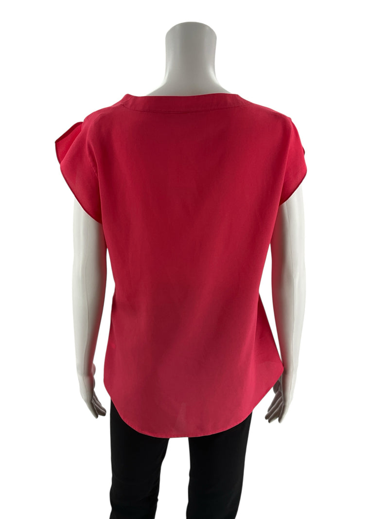 New York & Co Pink Solid Pre-Owned Ladies Top - Size Small