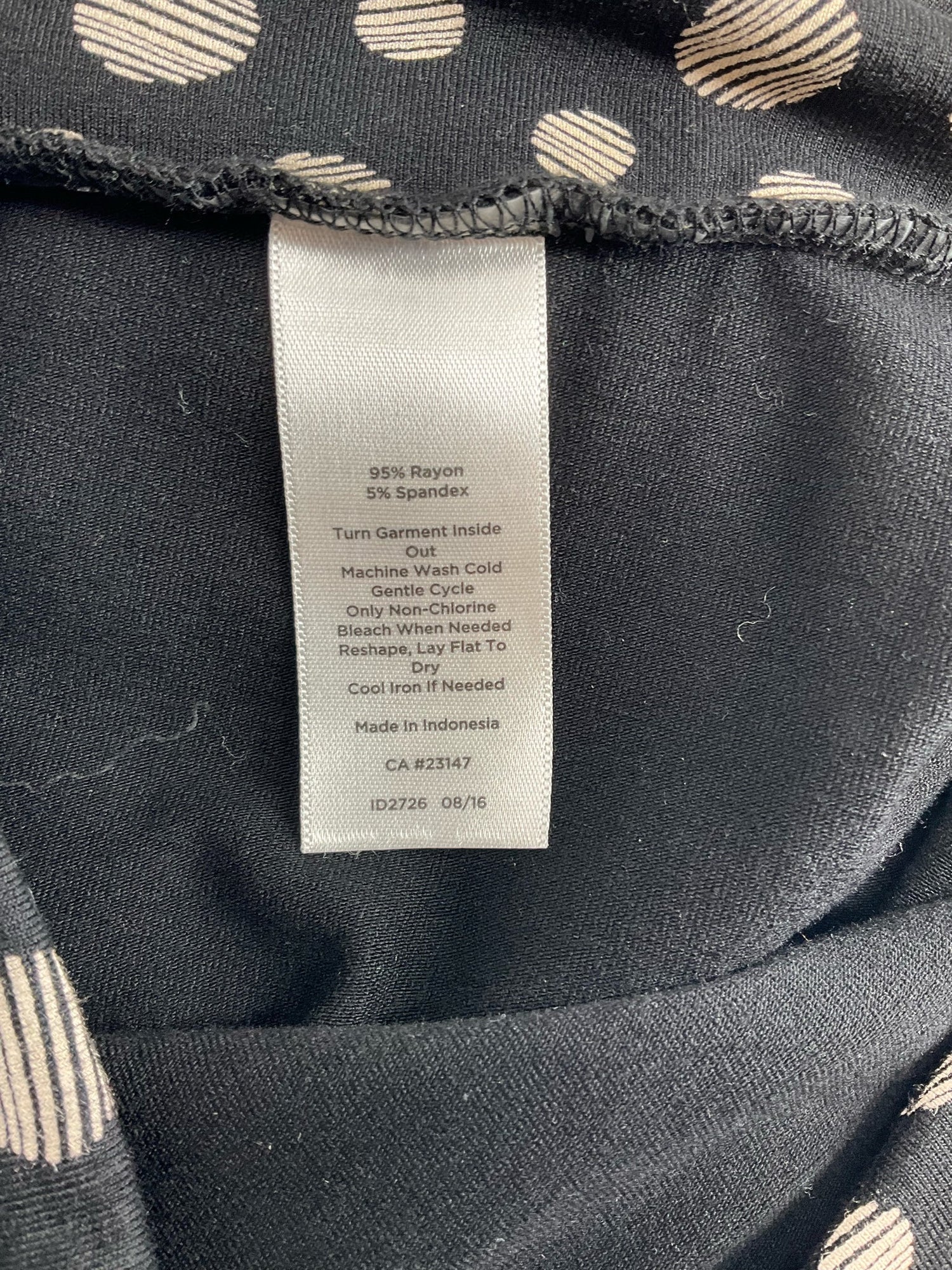 Talbots - black/tan Circles Pre-Owned Ladies Skirt - Size Small