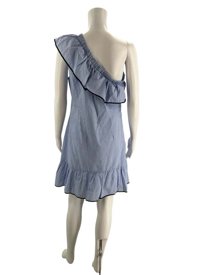 Sail to Sable White/Blue Checkered Pre-Owned Ladies New With Tags Dress - Size Medium - Margaret’s Fine Consignment