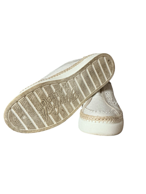 Blowfish Malibu Mamba Tan Canvas Espadrille Slip-On Sneakers Size 8