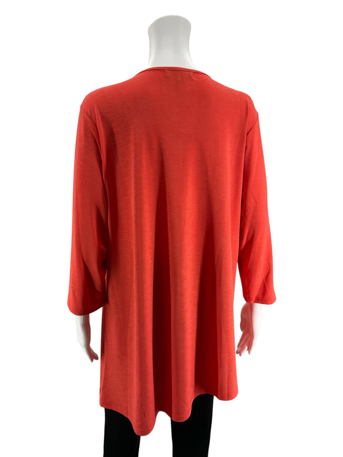 a.k.a.d (Alisha D) Orange Open Front Asymmetric Hem Cardigan Top Size XL - ONLINE ONLY